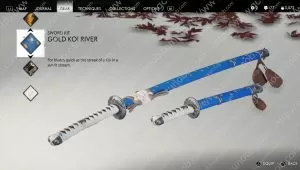 gold koi river sword kit ghost of tsushima