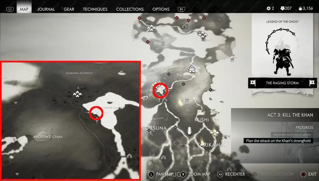 hidden altar locations omi lake ghost of tsushima