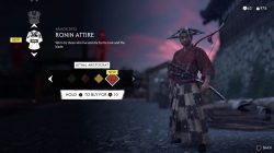lethal aristocrat red armor dye ghost of tsushima ronin attire