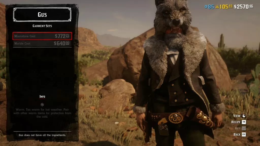 rdr2 online moonstone coat