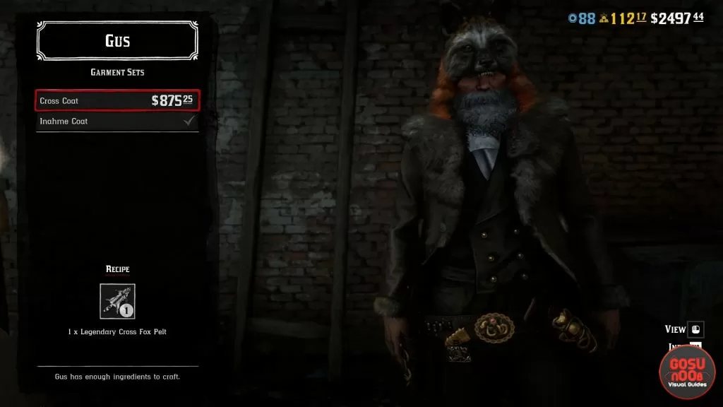 red dead onlie cross coat location