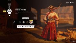 ronin attire true seeker red dye armor