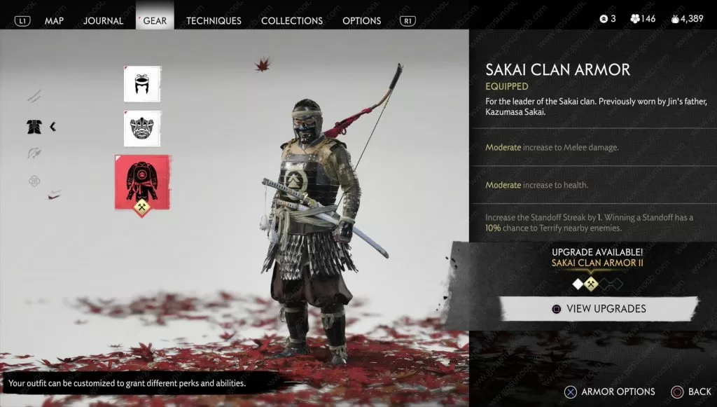 sakai clan armor ghost of tsushima