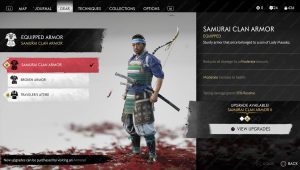 samurai clan armor outfit ghost of tsushima