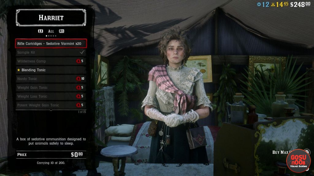 sedative ammo here to get & how to use rdr2 online