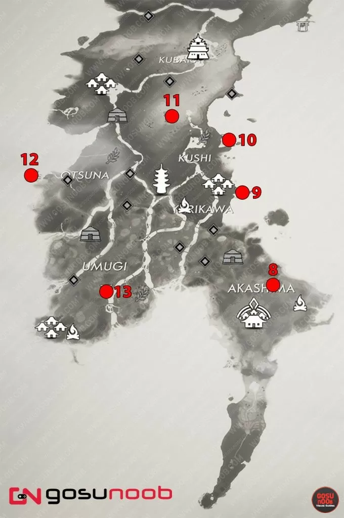 shinto shrine locations where to find ghost of tsushima