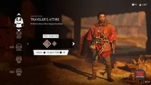 travelers attire ghost of tsushima red armor dye