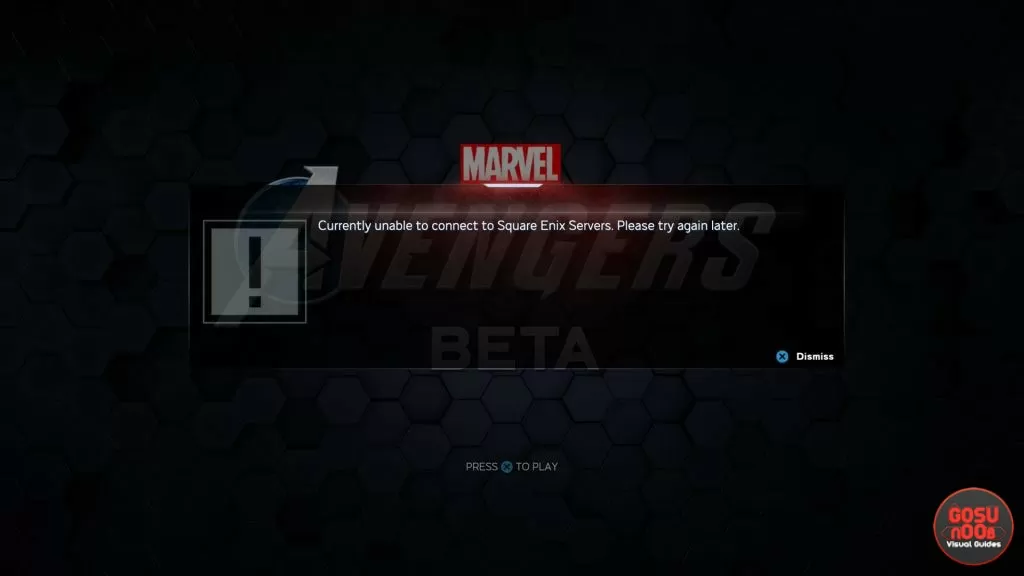 avengers beta start time unable to connect to square enix servers