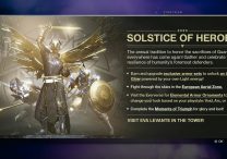 destiny 2 solstice armor objectives tasks bugs