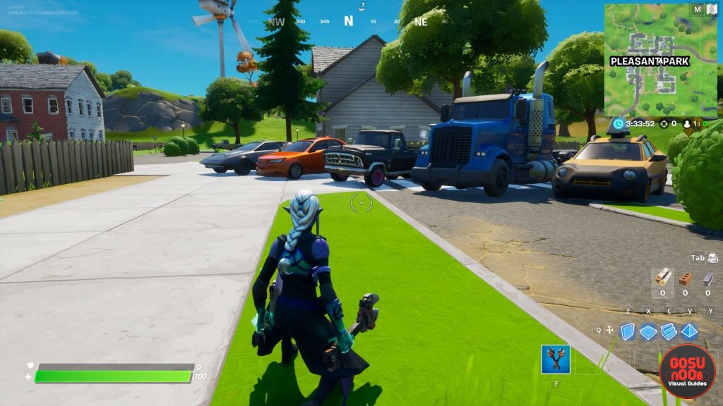 drive car from retail row to pleasant park in 4 minutes in fortnite