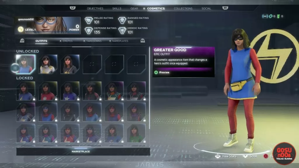 marvels avengers deluxe preorder items showcase & how to equip