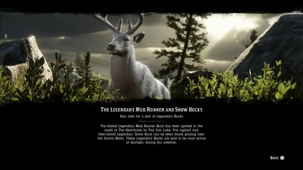 rdr2 online legendary snow buck mud runner locations