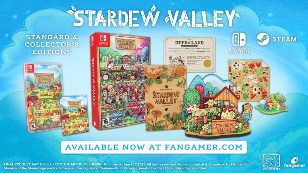 stardew valley physical pc & switch editions include collectors edition