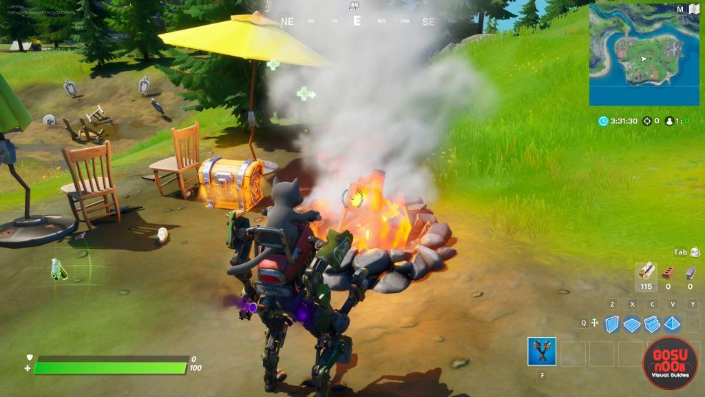 stoke campfires at camp cod locations in fortnite