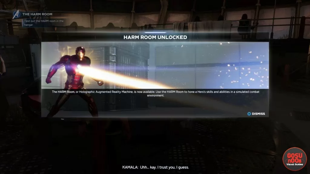 unlock harm room location in marvels avengers