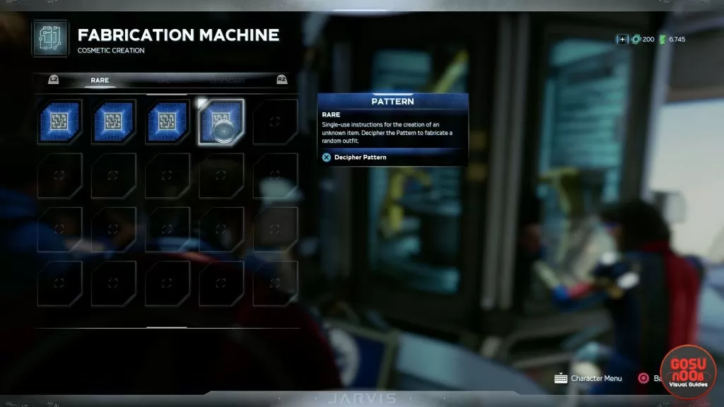 avengers patterns farming guide unlock cosmetics at fabrication machine