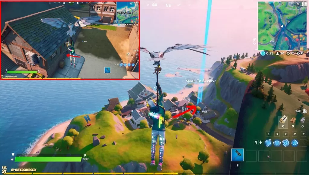 blue xp coin location fortnite craggy cliffs