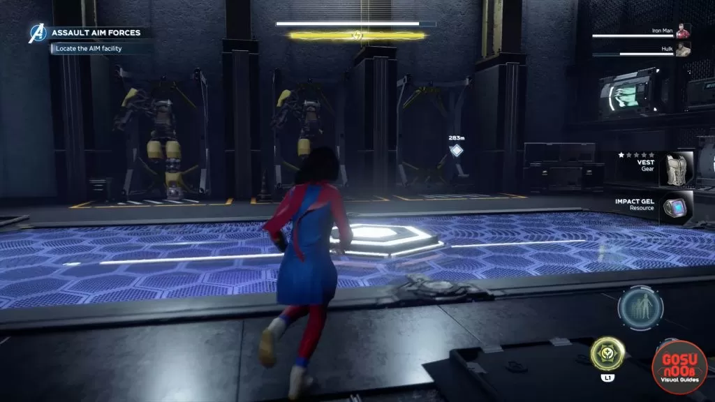 breakout secret gold chest blue floor switch puzzle in marvels avengers