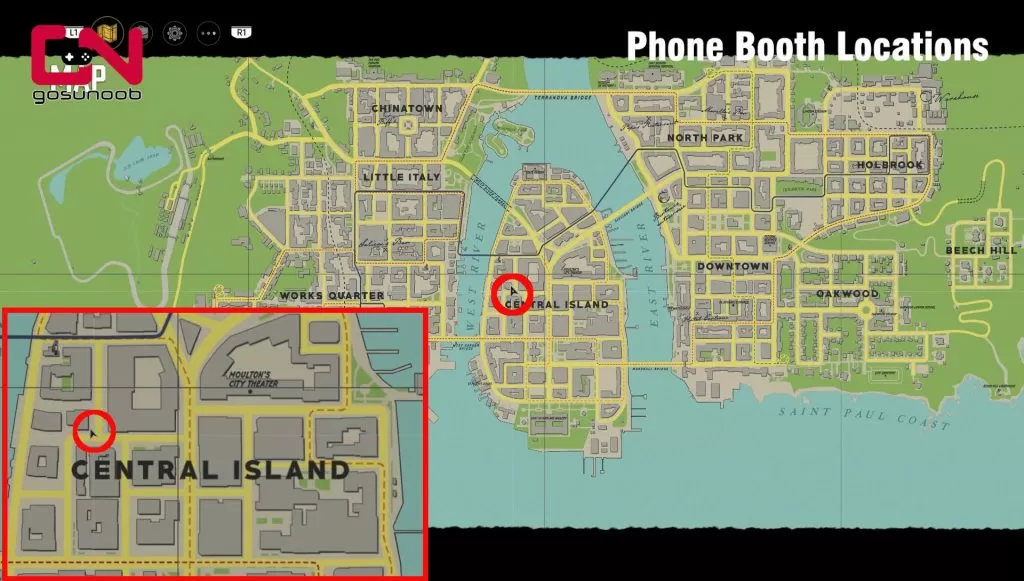 mafia phone booth location central island