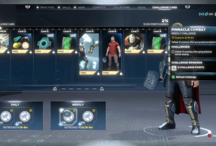 marvel's avengers pinnacle combat weekly thor challenge