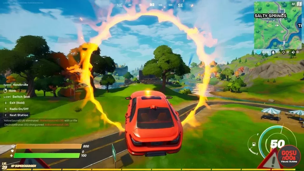 salty springs flaming ring location in fortnite week 5 challenge