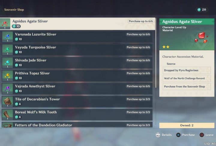 do souvenir shops in genshin impact reset get inventory restock