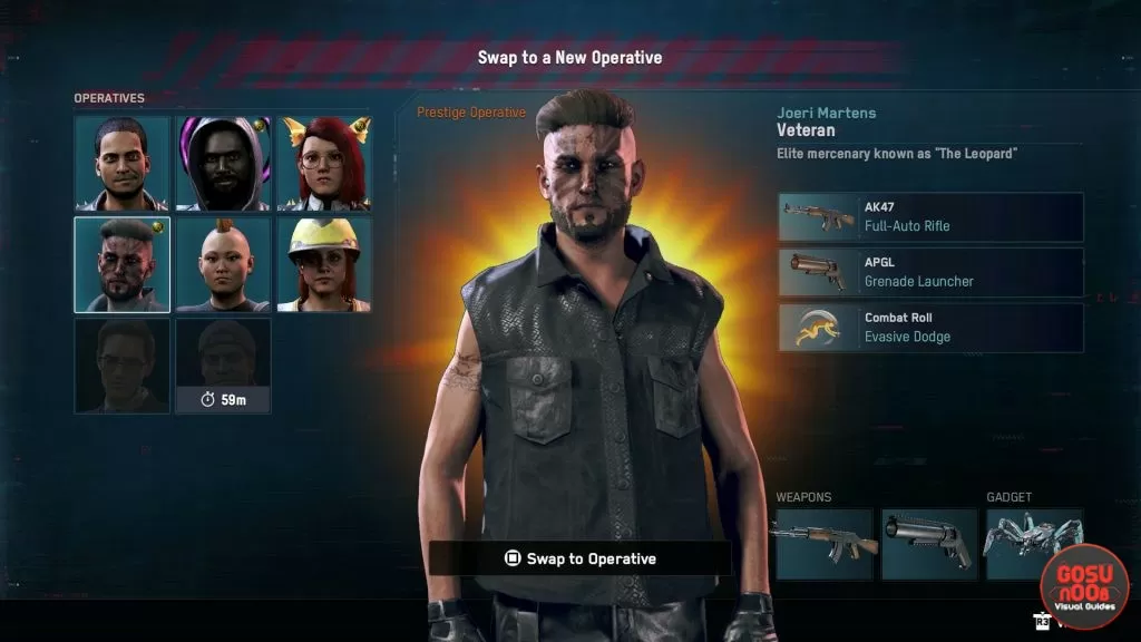 equip different weapons guns on operatives watch dogs legion