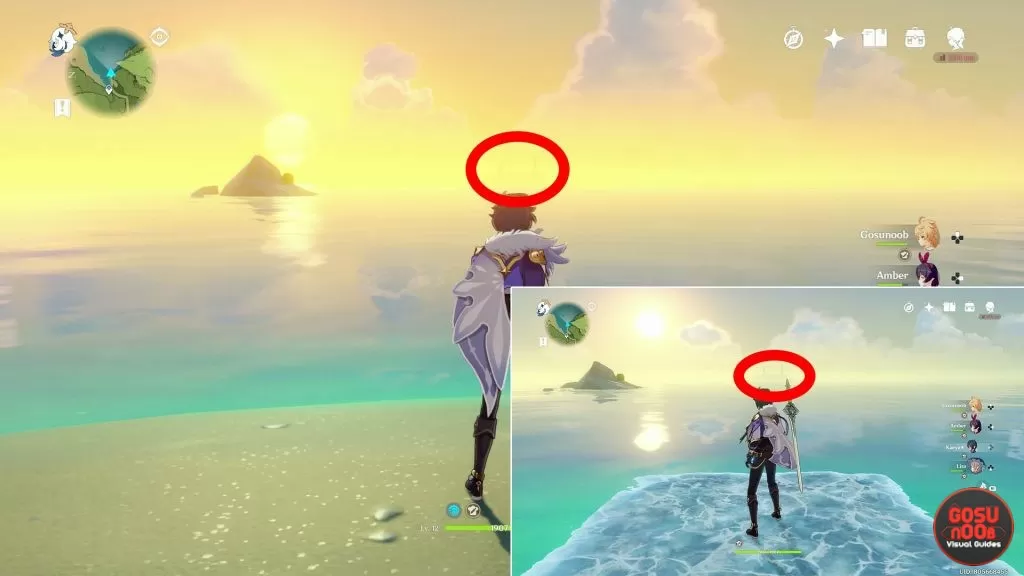 how to reach genshin impact secret island location where to find