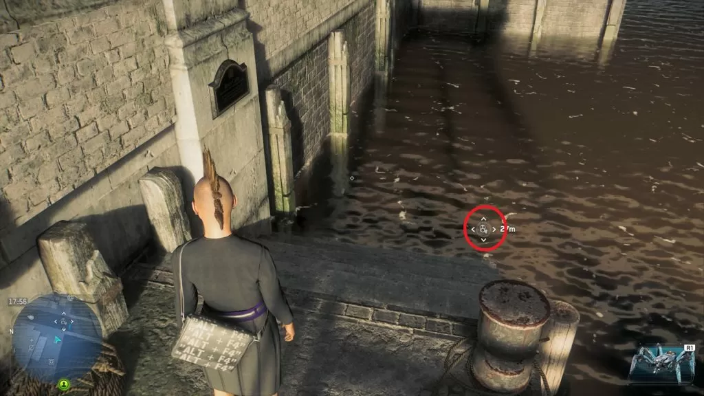 watch dogs legion mask in the water under london bridge