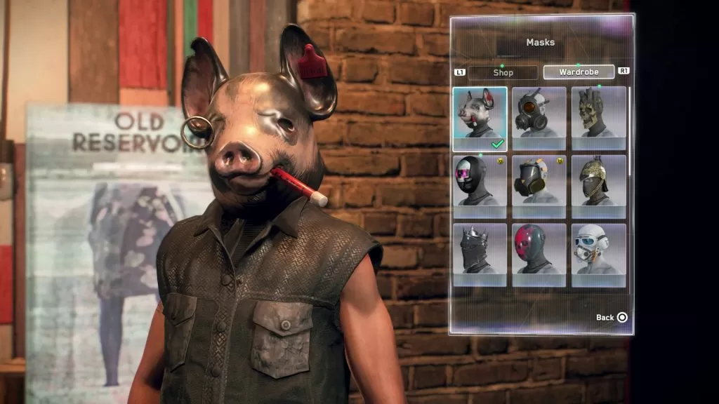 watch dogs legion pig mask