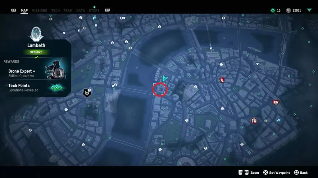 watch dogs legion spy location lambeth county hall