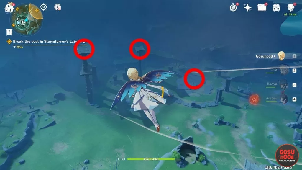 where to find stormterrors lair seals genshin impact