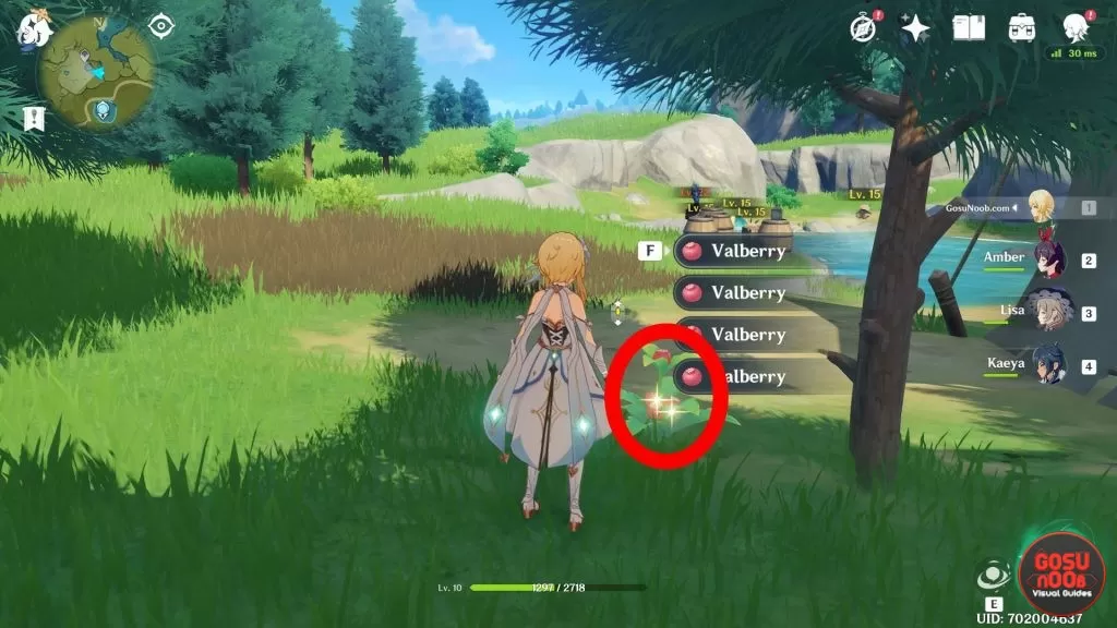 where to find valberry locations genshin impact