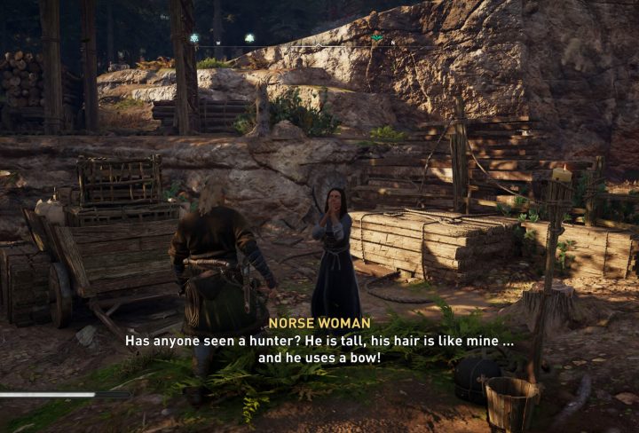 ac valhalla vinland hunter in the woods to the west location world quest