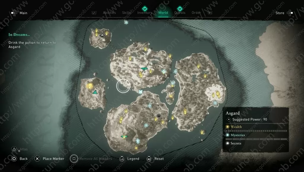 ac valhalla ymir tear stone locations map