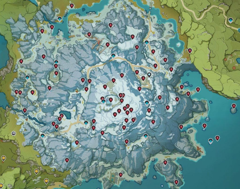Crimson Agate map location genshin impact