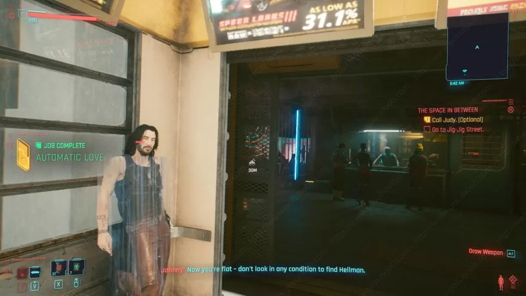 Cyberpunk 2077 Tapeworm Talk to Johnny Bug Fix