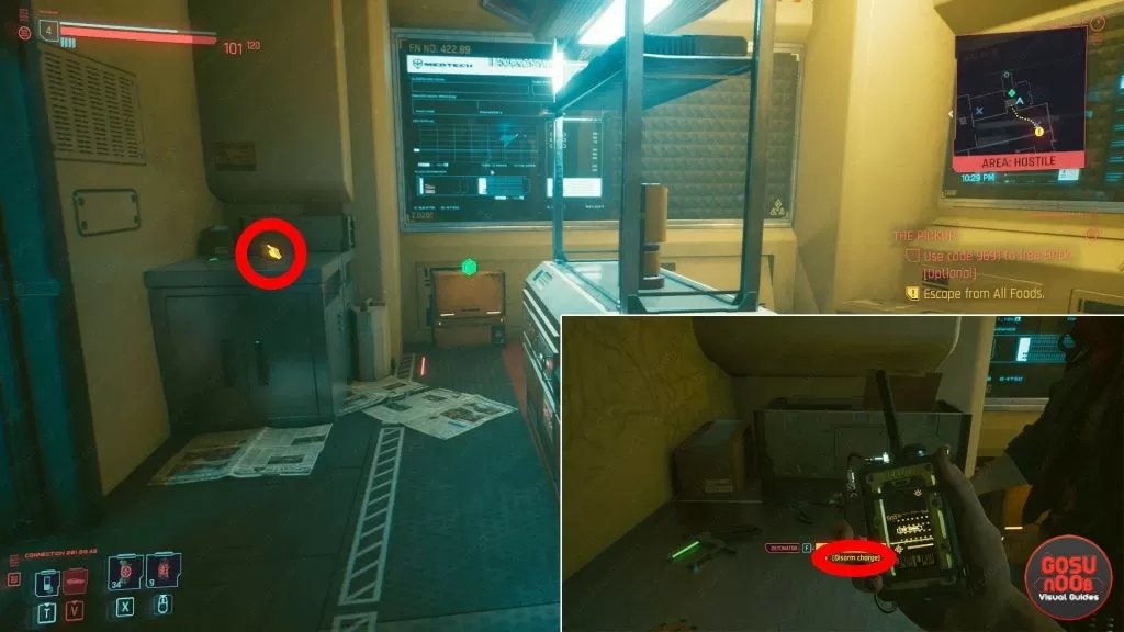 brick door code location cyberpunk 2077 pickup detonator