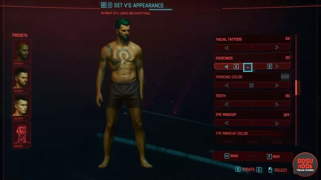 change appearance in cyberpunk 2077 character customization