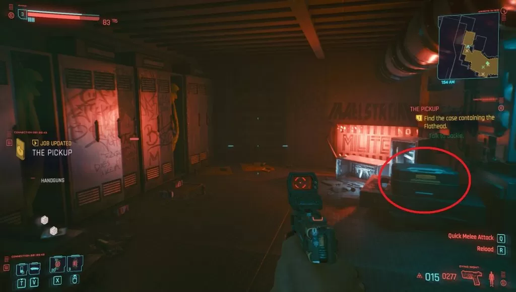 cyberpunk 2077 find the case containing the flathead