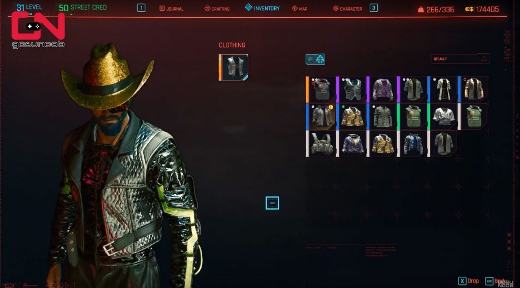 cyberpunk 2077 gold cowboy hat