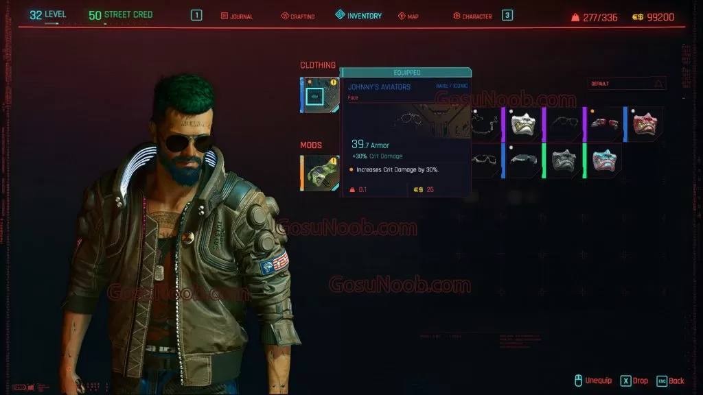 cyberpunk 2077 johnny's aviators