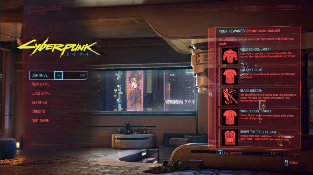 cyberpunk 2077 where to find preorder items