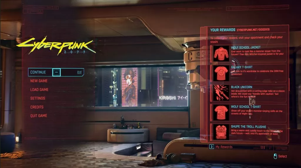 cyberpunk 2077 where to find preorder items