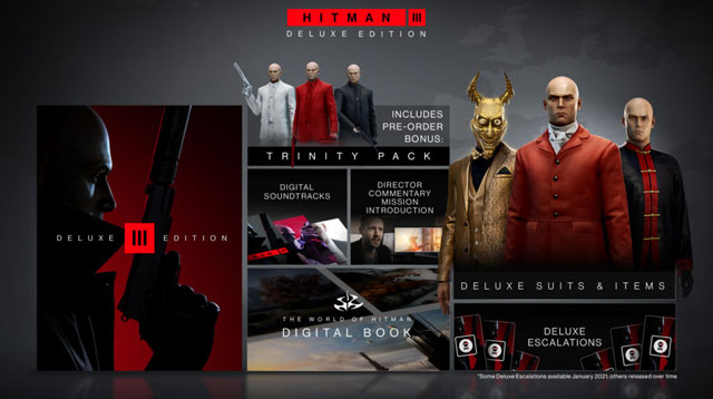 hitman 3 deluxe edition trinity pack gold edition