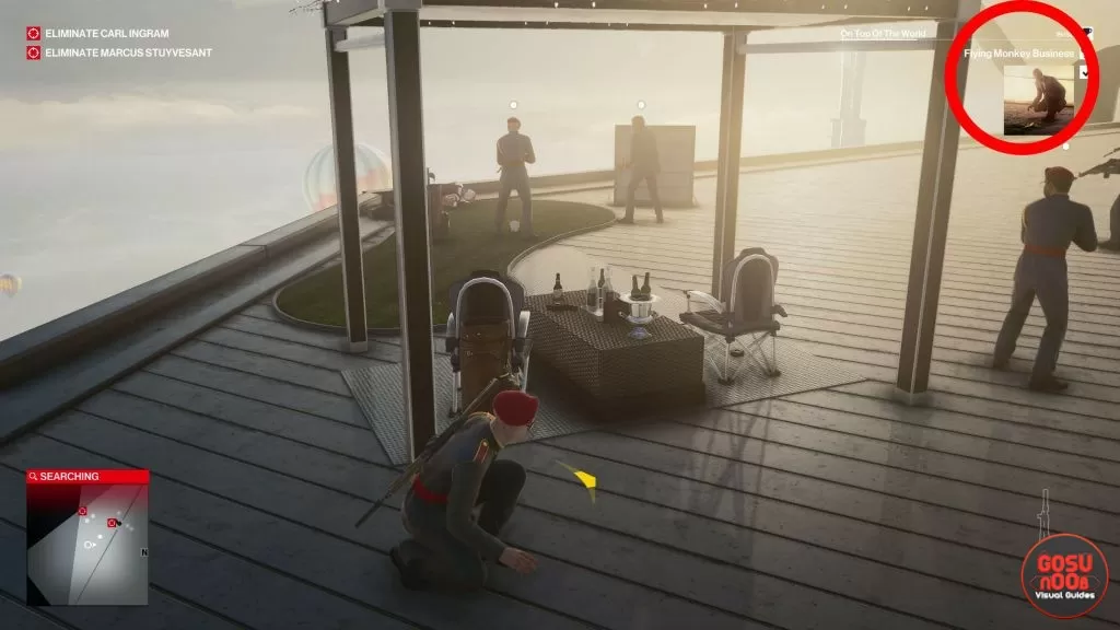 hitman 3 flying monkey business where to place banana