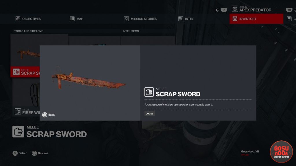 hitman 3 scrap sword