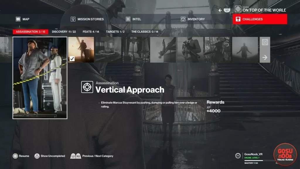 hitman 3 vertical approach challenge