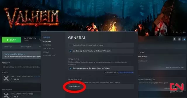 how to enable valheim vulkan api