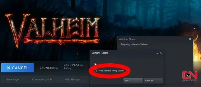 how to play valheim using vulkan api